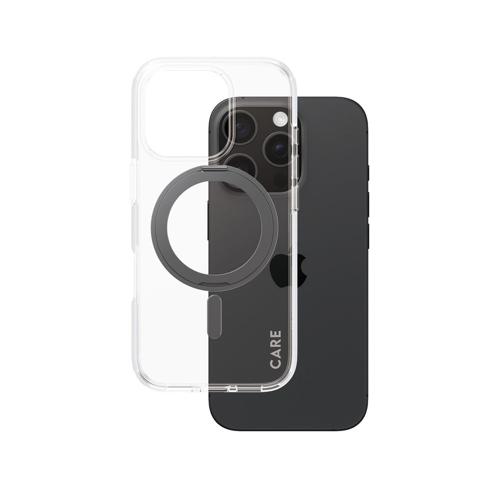 CARE by PanzerGlass® Case Feature Black Kickstand & MagSafe iPhone '24 6.3" Pro