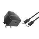 شاحن جداري RAVPower RP-PC1032 PD 20W مع كيبل USB-C إلى USB-C