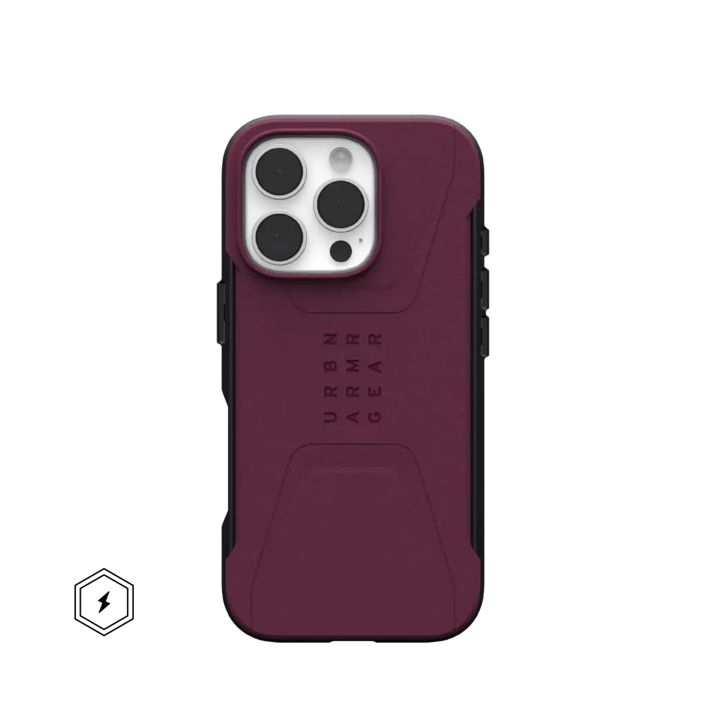 UAG iPhone 16 Pro Magsafe Civilian Case (Bordeaux)