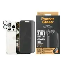 PanzerGlass iPhone 2023 6.1" Pro | 360 Bundle with D3O® | Privacy