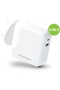 باور بانك مع شاحن جداري 2 في 1 RAVPower 5000mAh PD QC3.0 – أبيض
