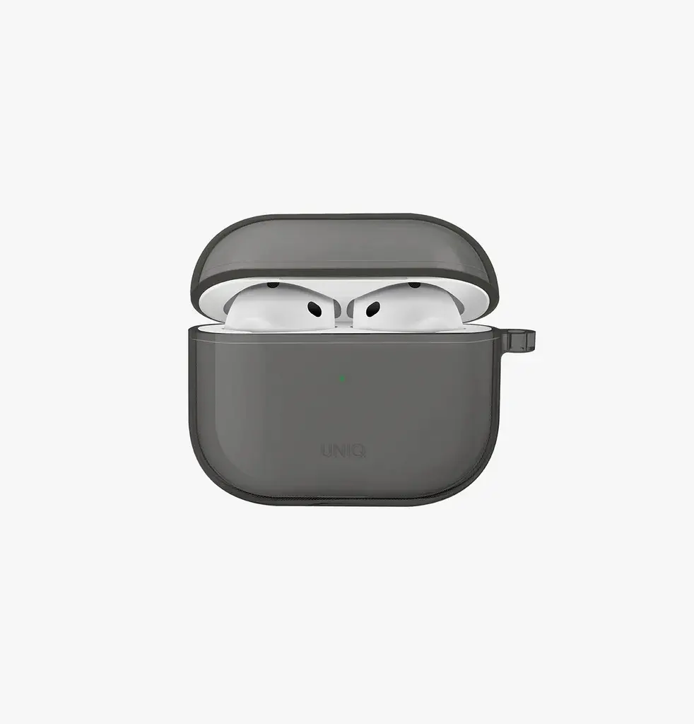UNIQ GLASE AIRPODS PRO 4TH GEN (2024) HANG CASE - GLOSSY SMOKE (SMOKE)