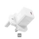 Baseus GaN5 1-Port USB-C 30W Fast Mini Wall Charger - Moon White