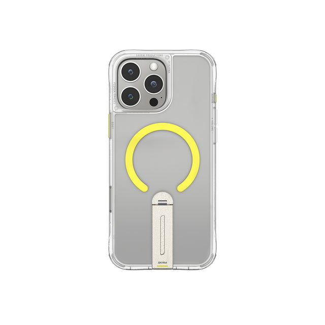 SkinArma Helix MagSafe Case With 360 Rotating Stand for iPhone 16 Pro Max- Clear