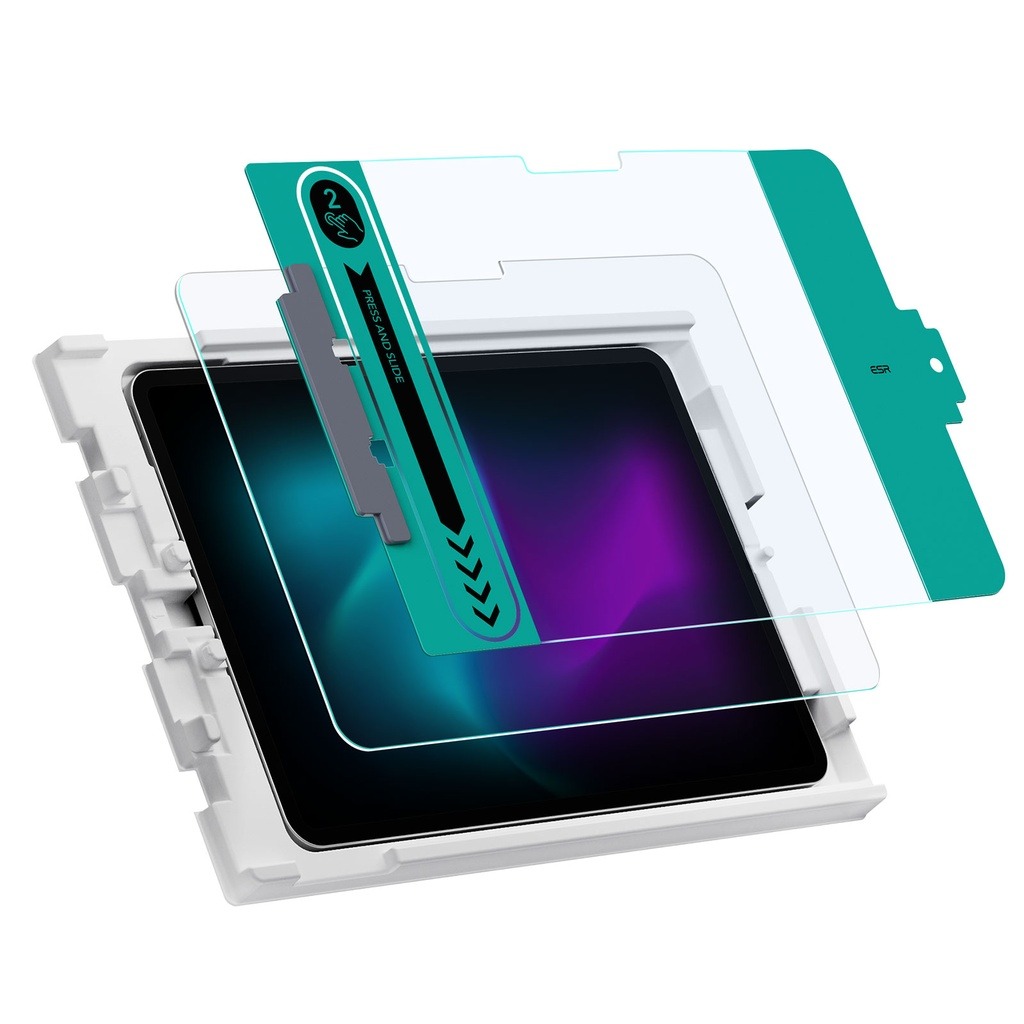 حماية شاشة زجاج ESR لـ iPad Pro 11" (2024) شفاف (حبة وحدة)