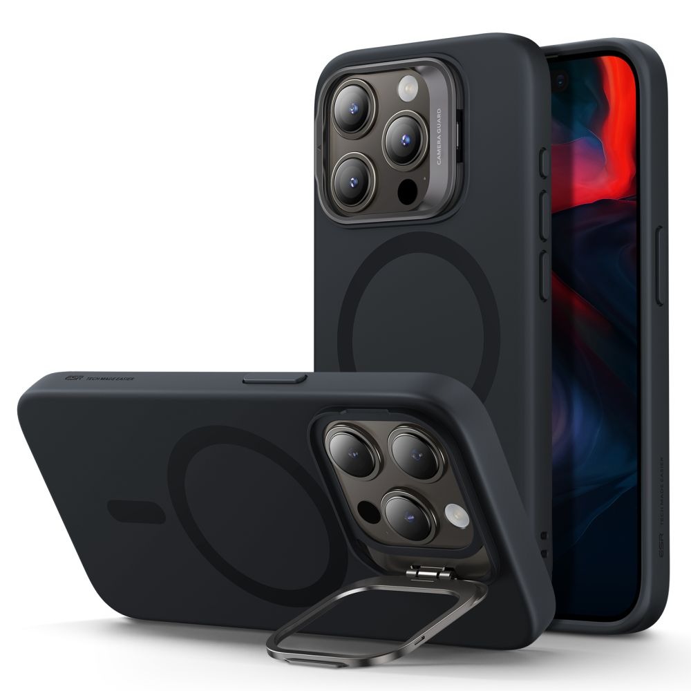 كفر ESR Cloud Soft HaloLock لـ iPhone 15 Pro مع Stash Stand