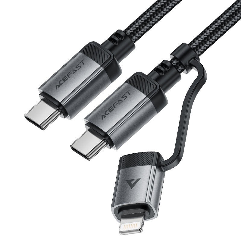 كيبل شحن وبيانات ACEFAST C20-01 من USB-C إلى USB-C / Lightning بوصلات ألمنيوم