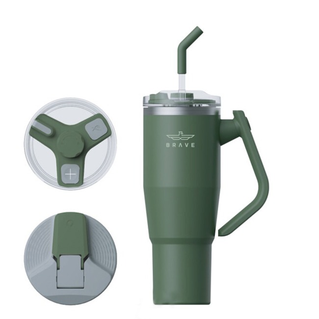 Brave Rotating Handle 24H Cold & 12H Hot Retention Leak-Proof 1200mL Green