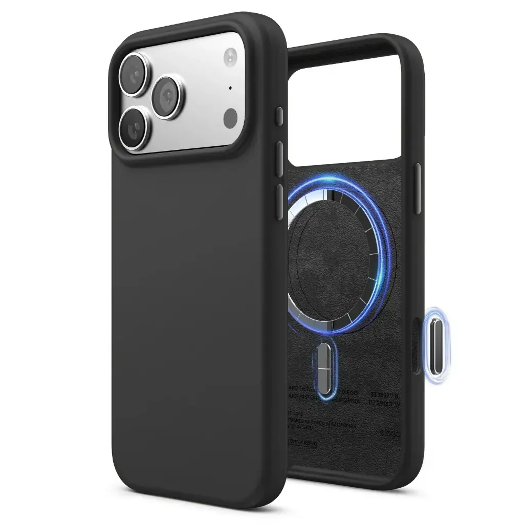 Elago iPhone 17 Pro Max Magnetic Silicone Case (Camera Control Key Included)