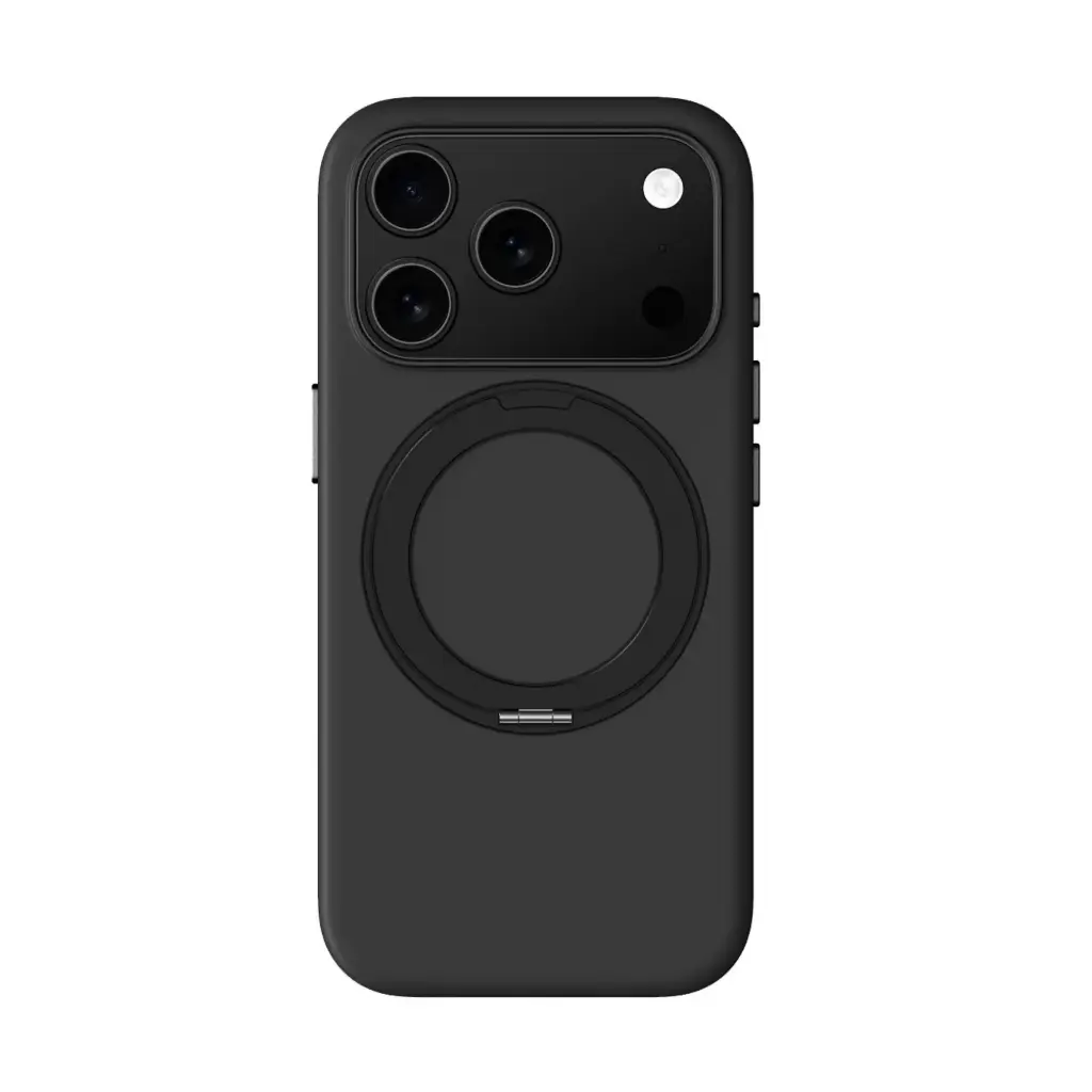 AMAZINGTHING CLOUDIE MAGSPIN DROP PROOF CASE FOR IPHONE 17 PRO 6.3 (Color: BLACK)