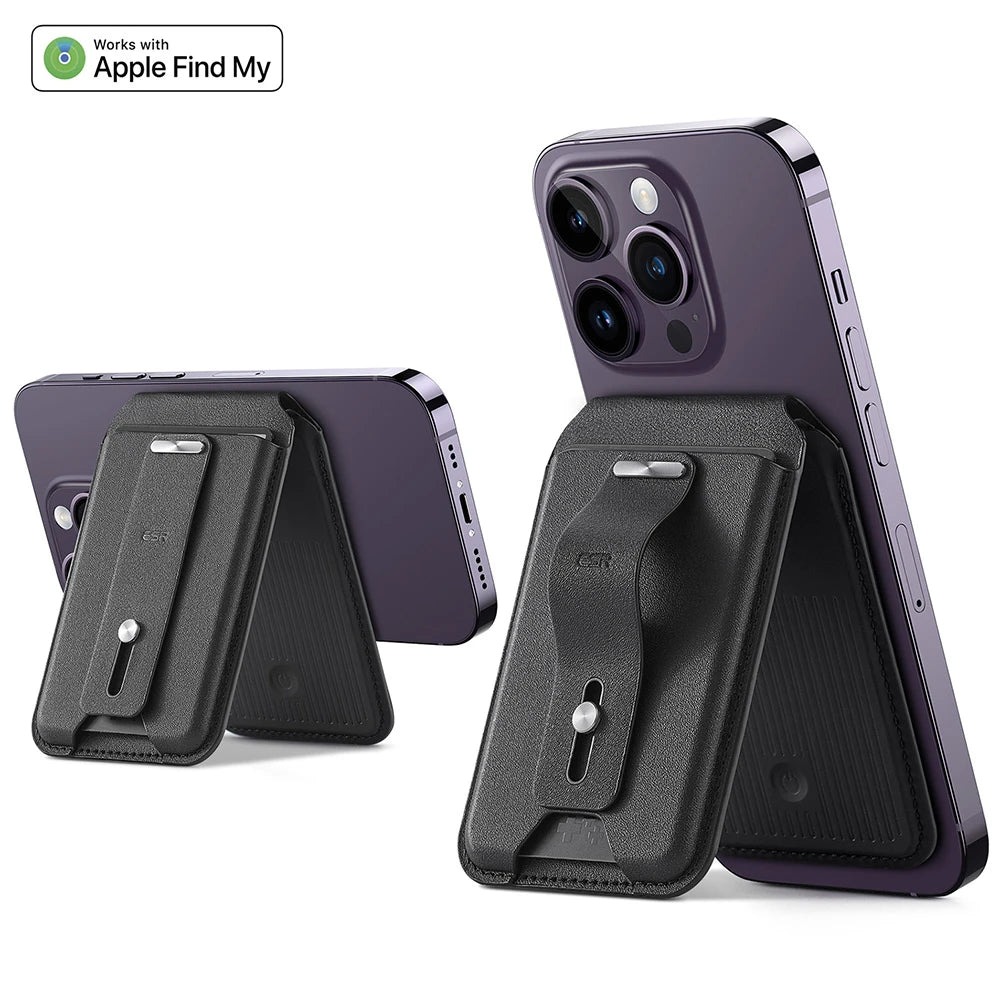 ESR Magsafe FindMy Wallet Grip Stand (Midnight Black)