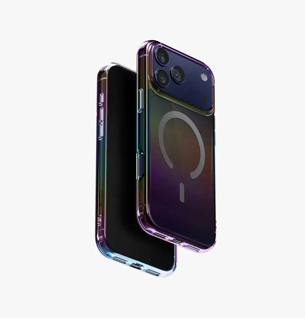 Uniq Hybrid Iridescia MagSafe Case for iPhone 17 Pro Max - Midnight Quartz