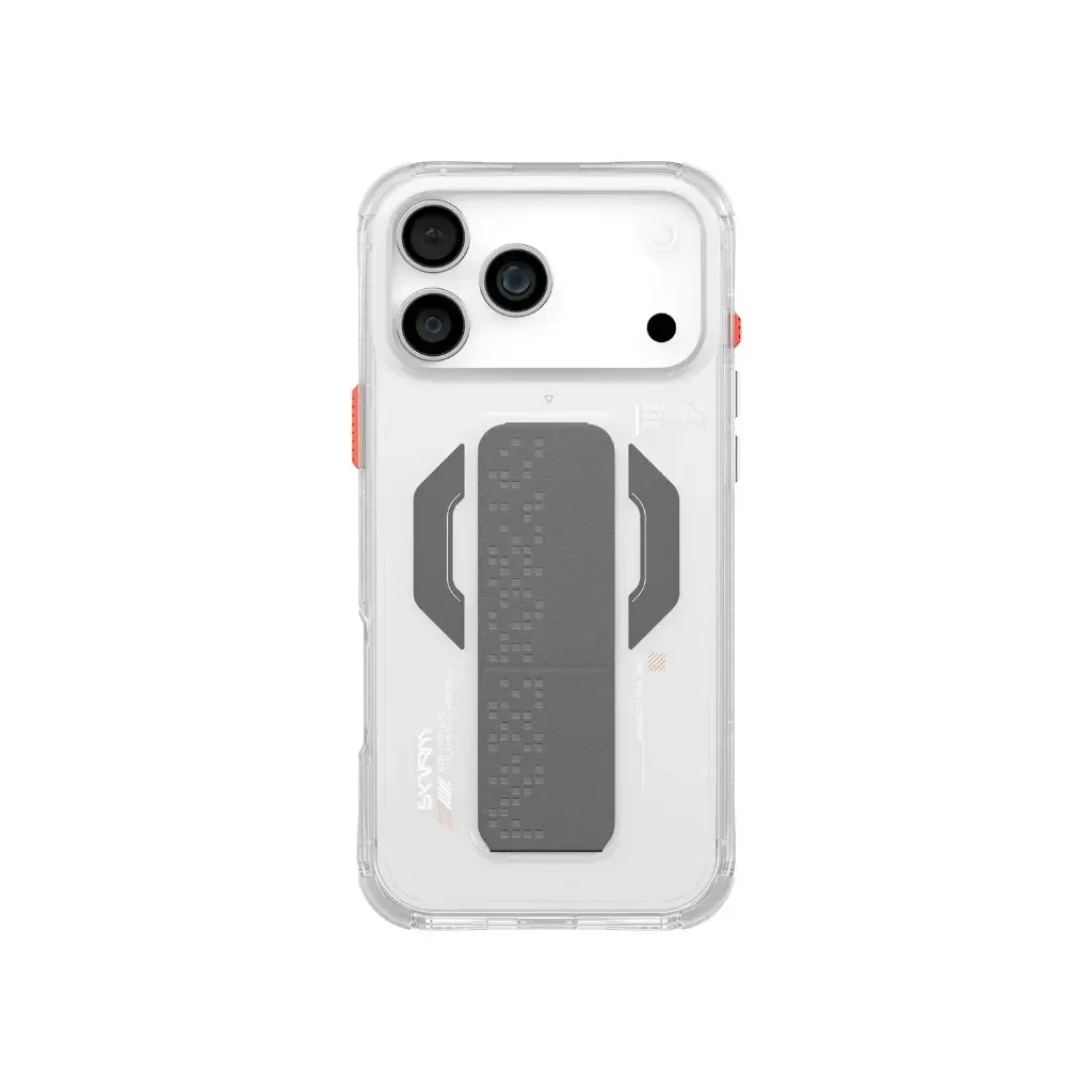 SkinArma Haxa MagSafe Case With Grip Stand for iPhone 17 Pro - Clear