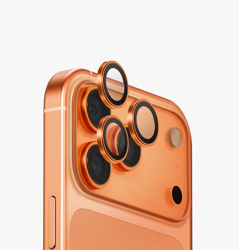 Uniq Optix Prime Stainless Steel Sapphire Protector 17 Pro & 17 Pro Max orange