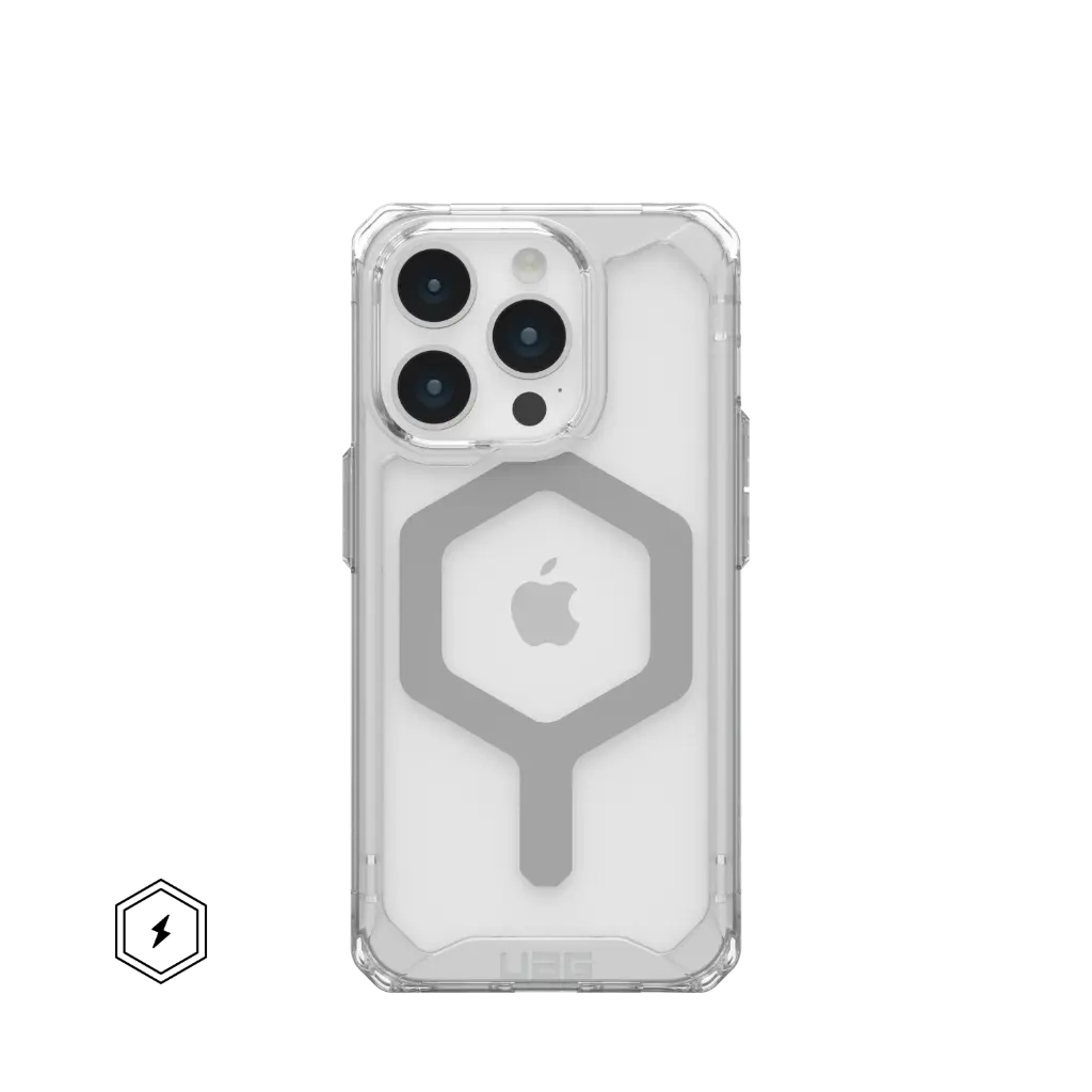 جراب UAG Plyo لهاتف iPhone 15 Pro باللون الفضي الجليدي