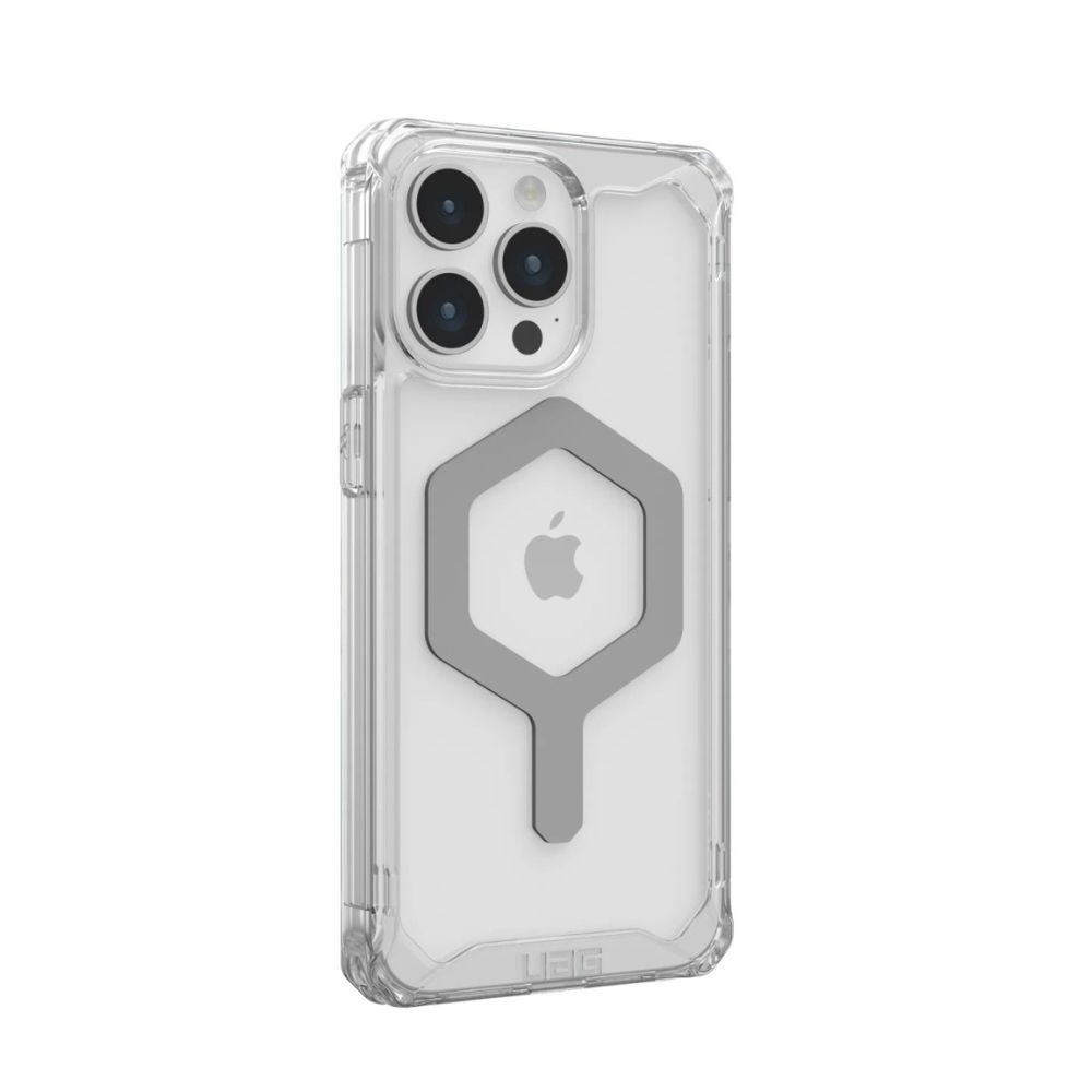 uag plyo case for iphone 15 pro  ice silver