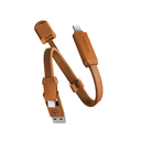 كيبل ميدالية ENERGEA Sheath Key 2 في 1 USB-C إلى USB-C مع USB-A بقوة 60 واط بطول 15 سم – برتقالي