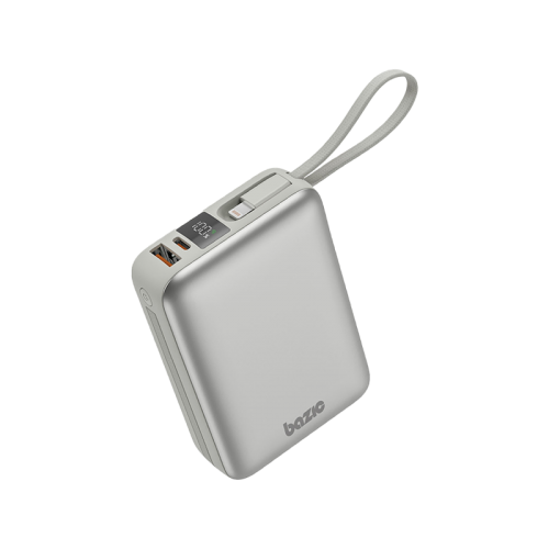 باور بانك 3 في 1 Bazic GoPower Fusion Mini 20K بسعة 20000 مللي أمبير مع كيبل USB-C و Lightning