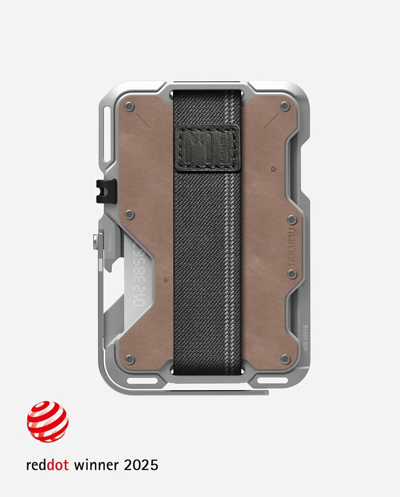 AULUMU G03 Multi-Tool Magnetic Metal Wallet Leather Cover - Genuine Leather