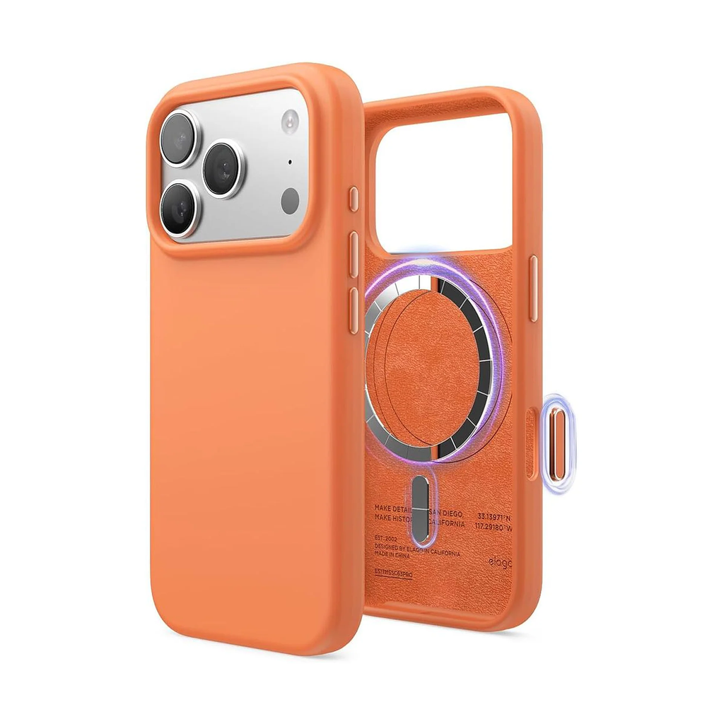 Elago iPhone 17 Pro Max Magnetic Silicone Case (Camera Control Key Included)