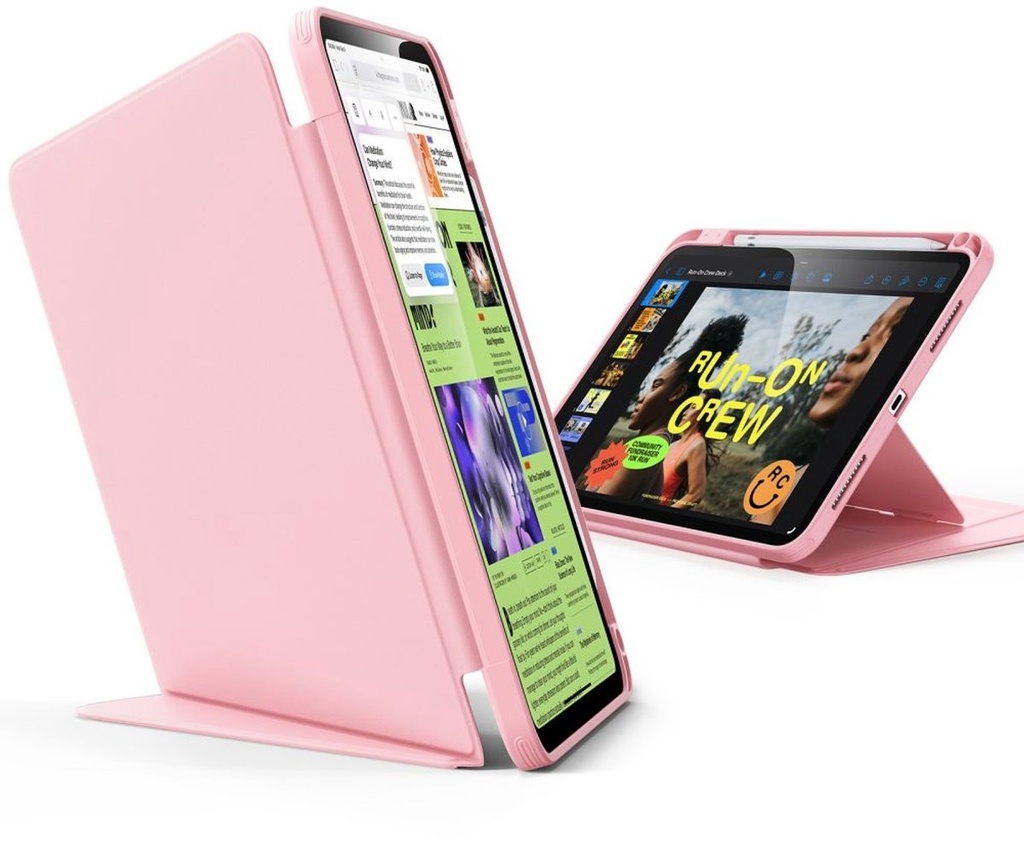 كفر ESR Flip Hybrid مع مكان للقلم لـ iPad 11 بوصة/10.9 بوصة الجيل 11 (A16)/الجيل 10 - وردي