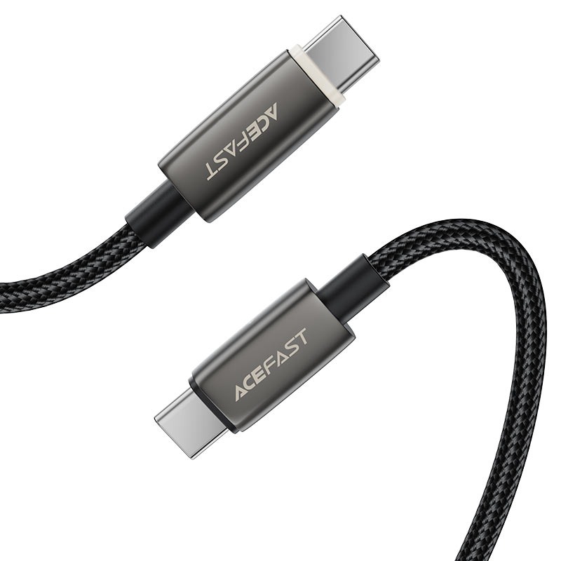كيبل ACEFAST C23-03 من USB-C إلى USB-C بفصل ذكي للشحن أسود