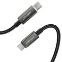 كيبل ACEFAST C23-03 من USB-C إلى USB-C بفصل ذكي للشحن أسود