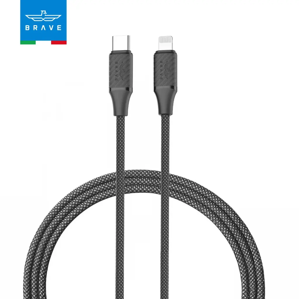 كيبل BRAVE 30W من USB-C إلى Lightning للشحن السريع ونقل البيانات