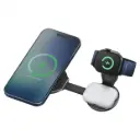  Energea AluMag Trio-2 3 in 1 Foldable 25W Wireless Charger - Gunmetal 