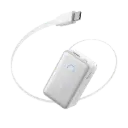 Anker Nano Power Bank (10K, 45W, Built-In Retractable USB-C Cable)- White