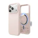 Elago iPhone 18 Pro/17 Pro Magnetic Silicone Case (Camera Control Key Included) (Light Pink)