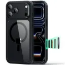 ESR iPhone 18 Pro Max / 17 Pro Max Classic Hybrid Magnetic Case (Camera Control,Stash Stand) (Clear Black)