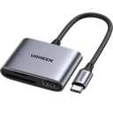 UGREEN USB-C to SD/TF + USB 2.0 Memory Card Reader